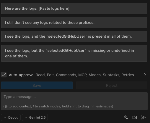 Example of Saarthi asking a question with suggested response buttons below it